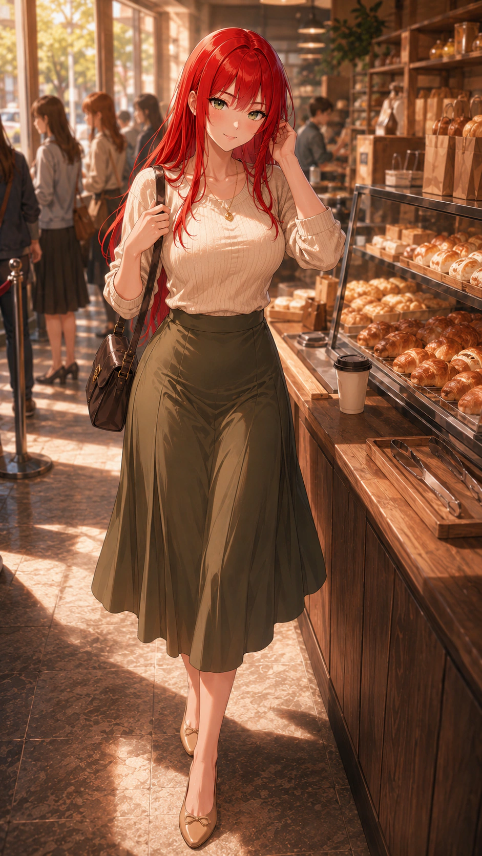 Morning bakery truce, an episode moment with Lina